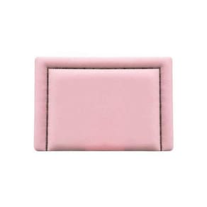 Cabeceira Estofada Luxo Solteiro Reta Rosa Com Tacha