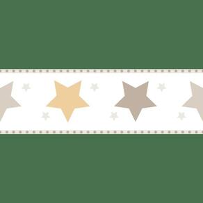 Faixa de Parede Treboli Estrelas Cinzas - Decoração Infantil