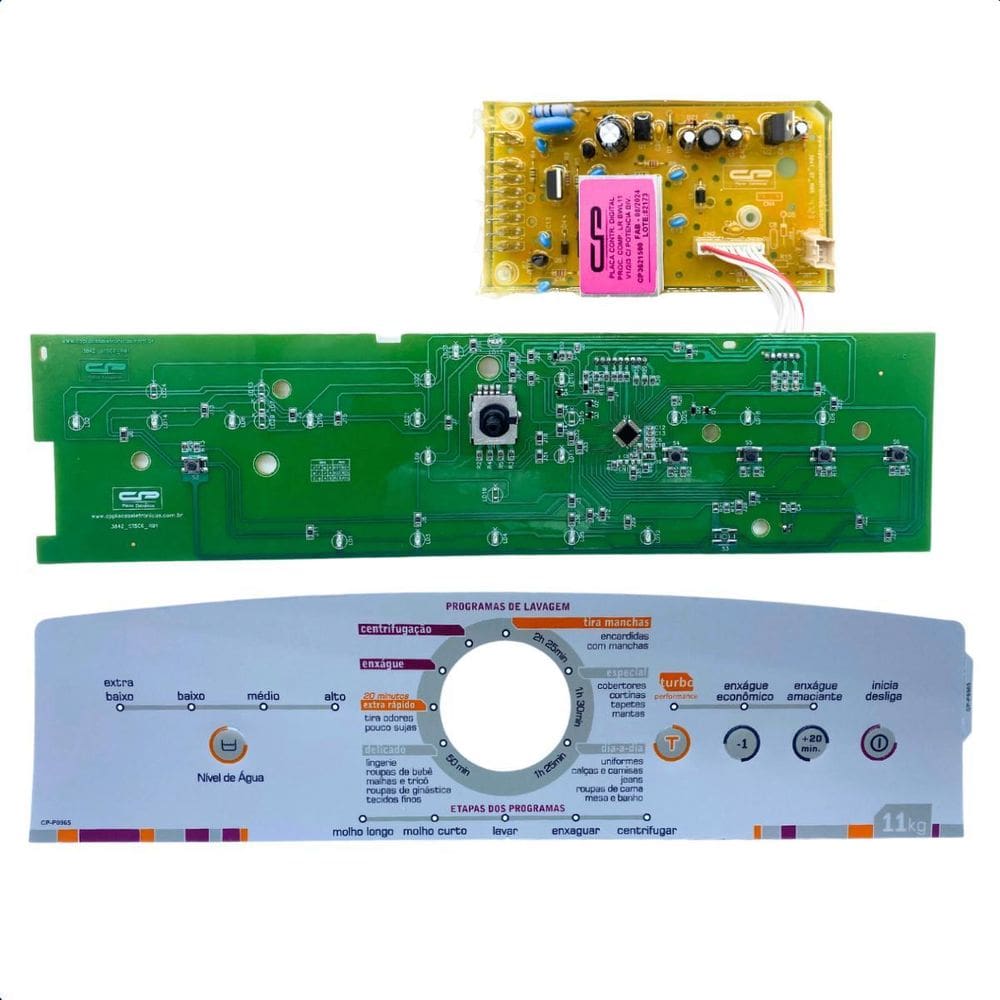 Placa Compatível Lavadora Brastemp Ative 11Kg Bwl11 Adesivo