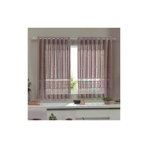Cortina para Cozinha Donna 220x130 cm Renda Color Rose