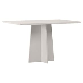 Mesa de Jantar Anitta 135X90 cm com Vidro Off White – New Ceval