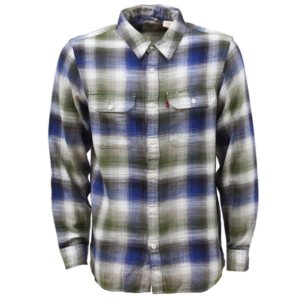 Camisa Masculina Xadrez Azul Manga Longa Levi`s 34138