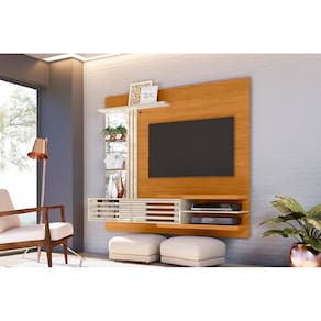 Painel Frizz Supreme para TV de até 55 polegadas - Cinamomo / Off White - Madetec