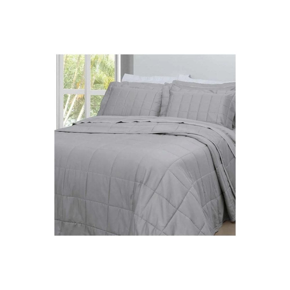 Kit Cobre Leito Colcha Queen Kacyumara Satinée Square 300 Fios