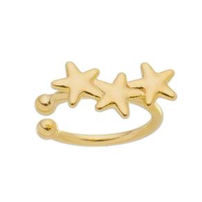 Piercing Fake Estrela Banhado A Ouro 18K