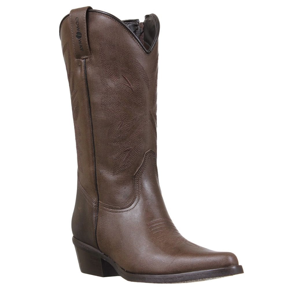Bota Feminina Bico Fino Café Cow Way 35406