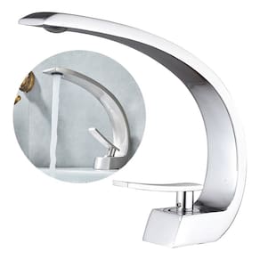 Torneira Banheiro Cascata Misturador Monocomando Prata Brinovar