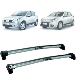 Rack Teto Aluminio Prime Renault Sandero 07 a 13 Prata PR026