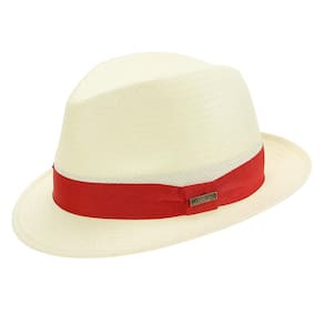 Chapéu Marcatto Casual Shantung Fita Vermelha 19713