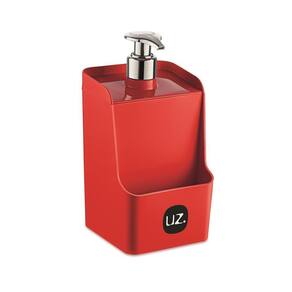 Porta Detergente Slim Dispenser Suporte Esponja Uz Vermelho