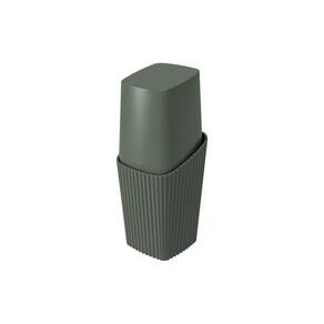 Porta Escovas de Dentes com Tampa New Square Flora Verde Coz