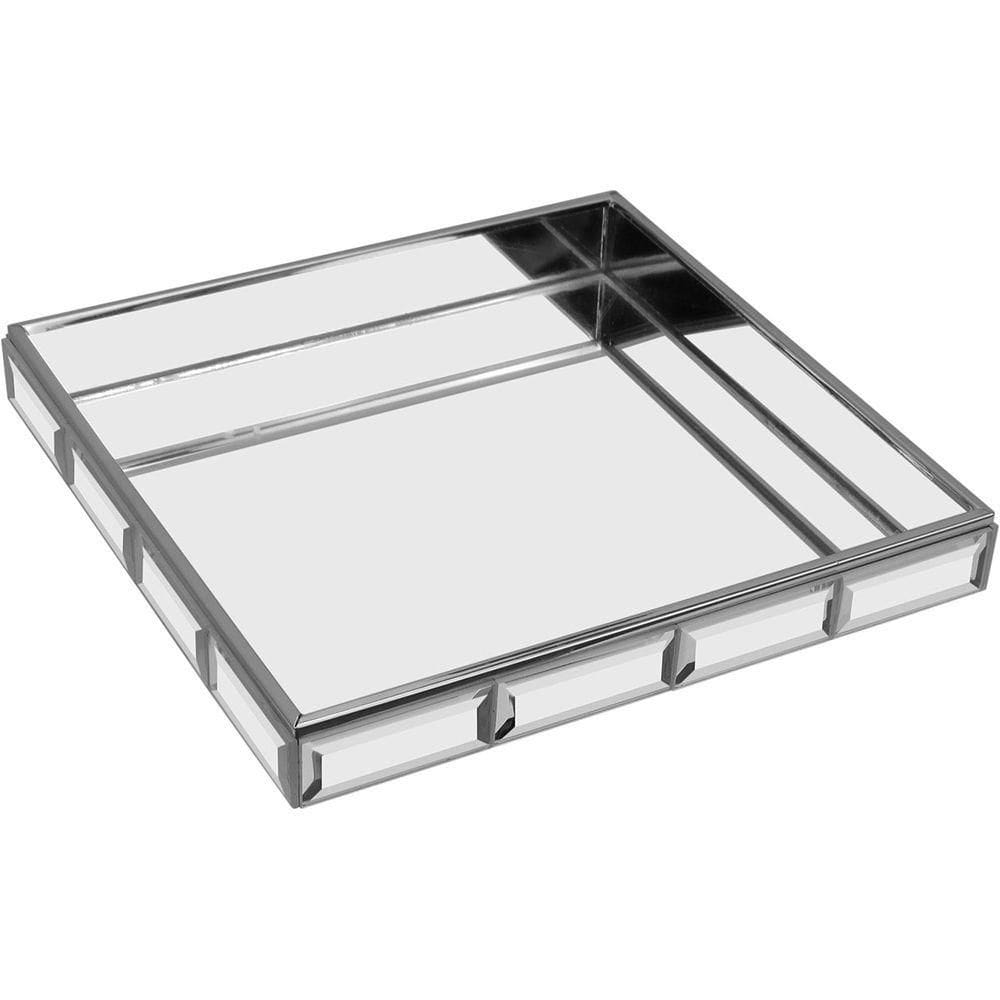 Bandeja Decorativa Para Servir Home&co Vidro 3x20x20cm Transparente