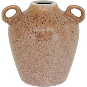 Vaso Decorativo Enfeite Casa Cerâmica 17x17x17cm Bege