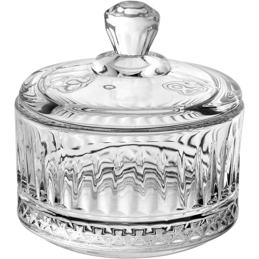 Potiche Redondo Decorativo Bomboniere Home&co Com Tampa Eco Crystal 7x6x6cm Transparente