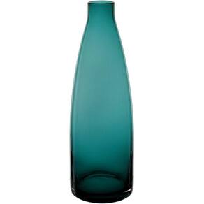 Vaso Decorativo Enfeite Casa Garrafa Home&co Vidro 27x9x9cm Turquesa