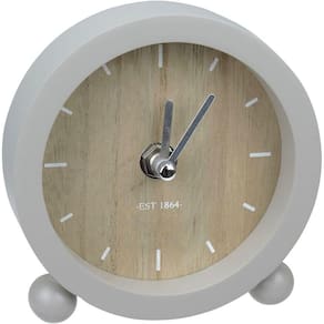Relógio Decorativo Mesa Home&co Mdf 11x11x3cm Cinza