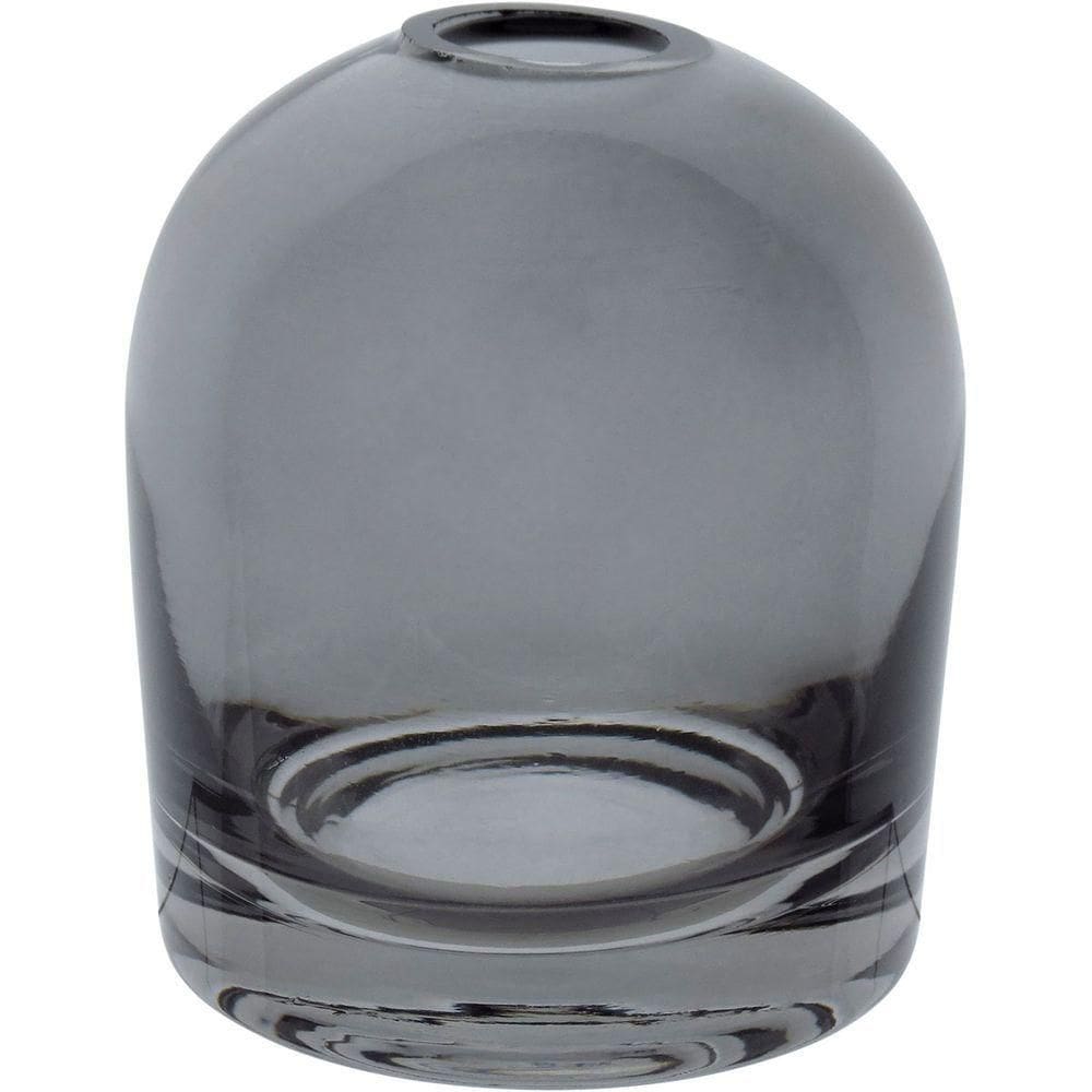 Vaso Decorativo Enfeite Casa Home&co Vidro 10x8x8cm Cinza