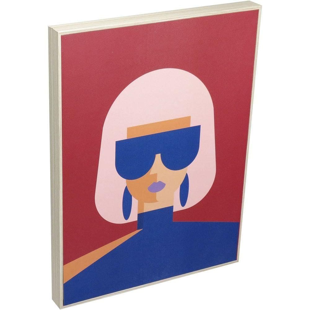 Quadro Decorativo Enfeite Parede Casa Home&co Mdf 40x30x3cm Vermelho