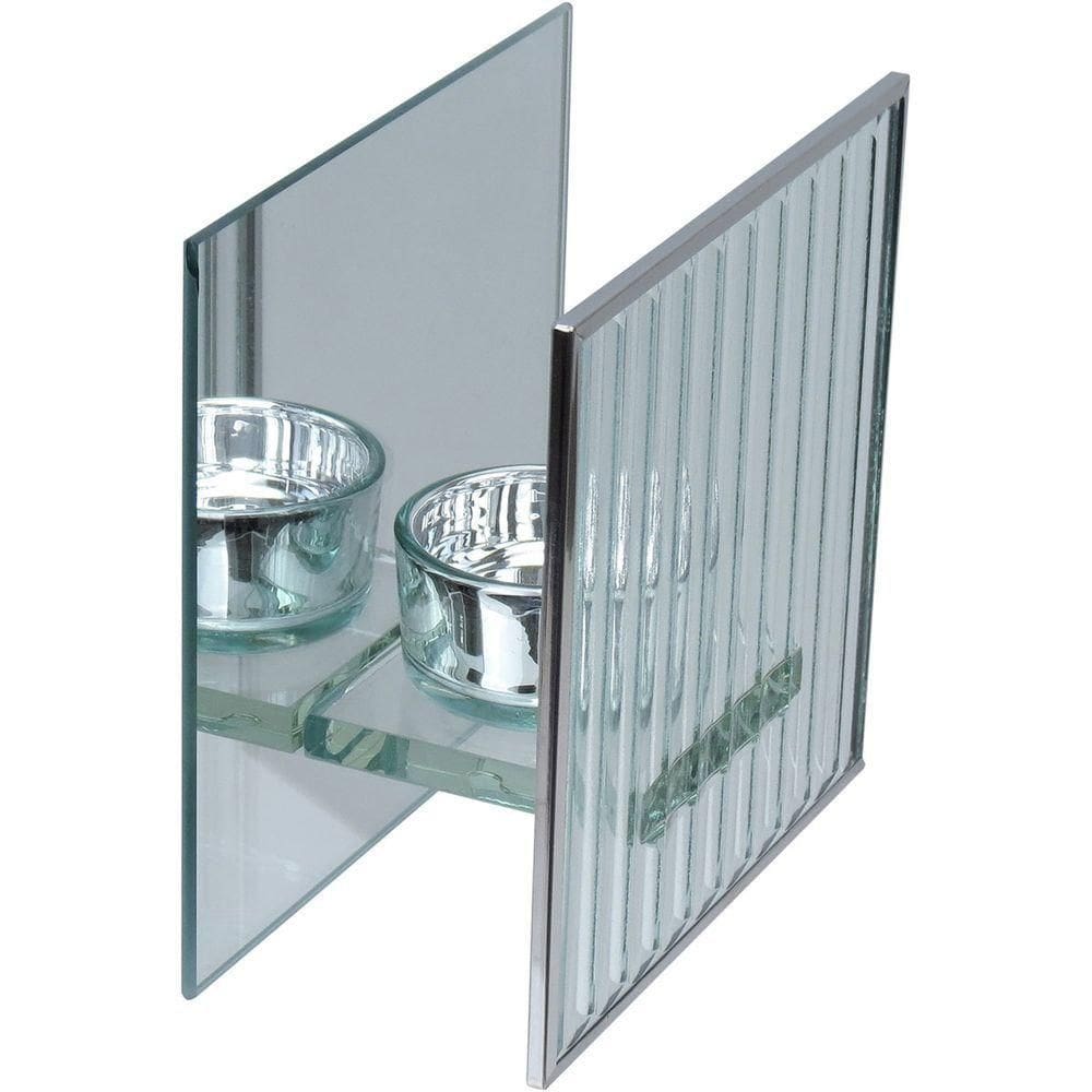 Castiçal Porta Vela Decorativo Home&co Vidro 12x12x6cm Transparente