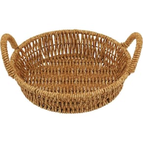 Cesta Plástico 4x17x17cm Natural Decorativa Organizadora