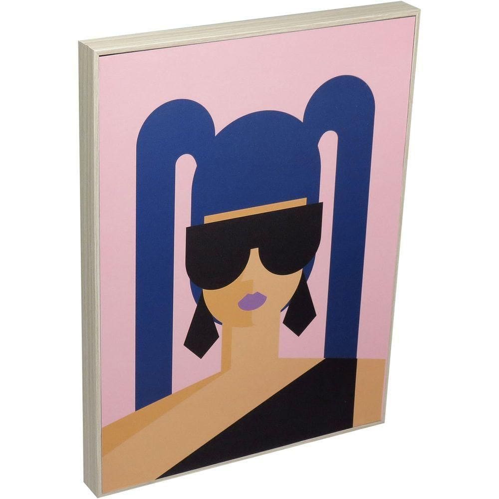 Quadro Decorativo Enfeite Parede Casa Home&co Mdf 40x30x30cm Rosa