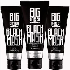 Kit 3X Removedor De Cravos Limpa Poros Black Mask Big Barber