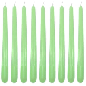 Kit 10 Vela Riscada 25 Cm Verde Festa Decoração Comprida