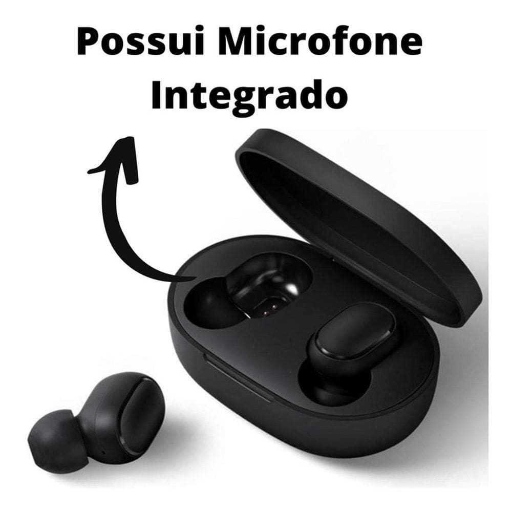 Fone De Ouvido Bluetooth Preto Para Samsung S20 Fe