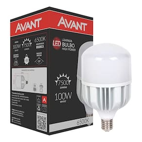 Lâmpada Led Bulbo E40 100W 6500K Avant Bivolt - Branca