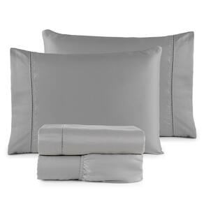 Roupa De Cama Solteiro Suavit 400 Fios 03 Peças - Cinza