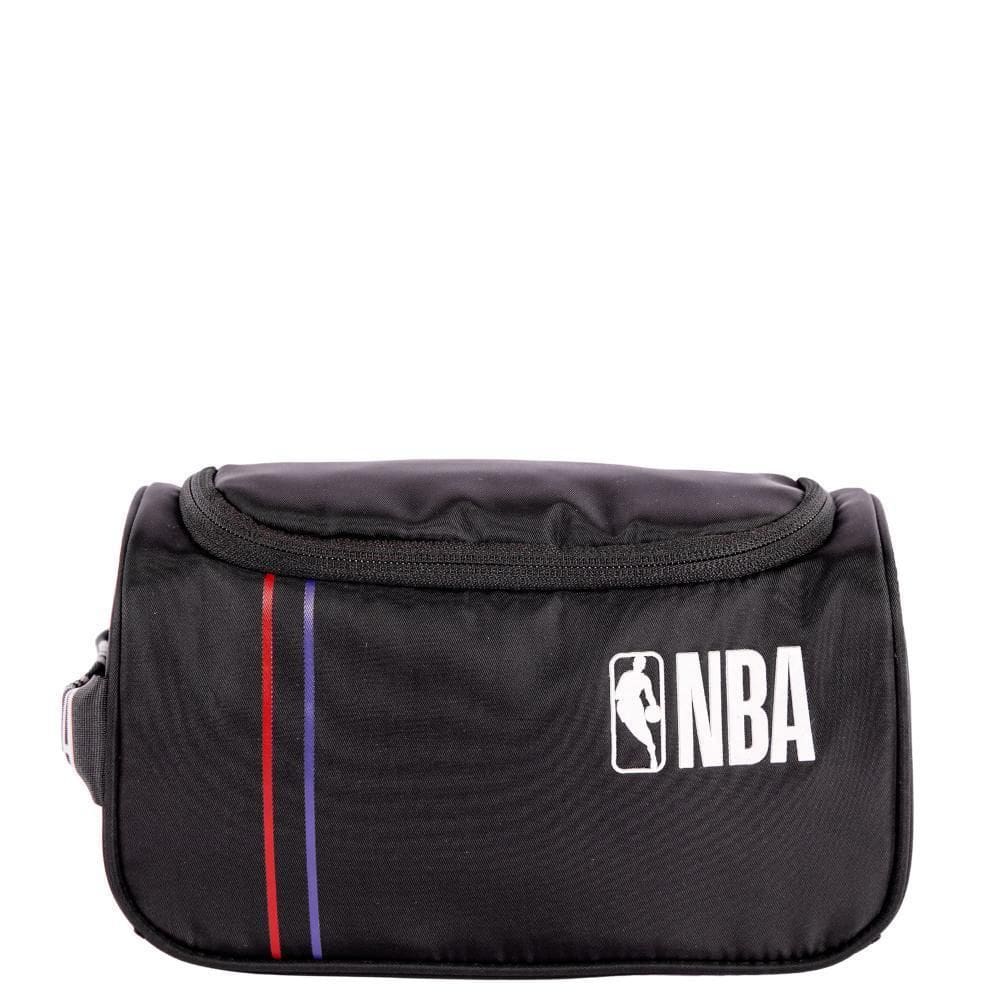 Necessaire NBA Pro Preto Nylon Zíper Gancho Alça