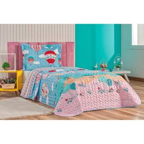 Colcha Solteiro Infantil Menino Menina Micro Percal 200 Fios