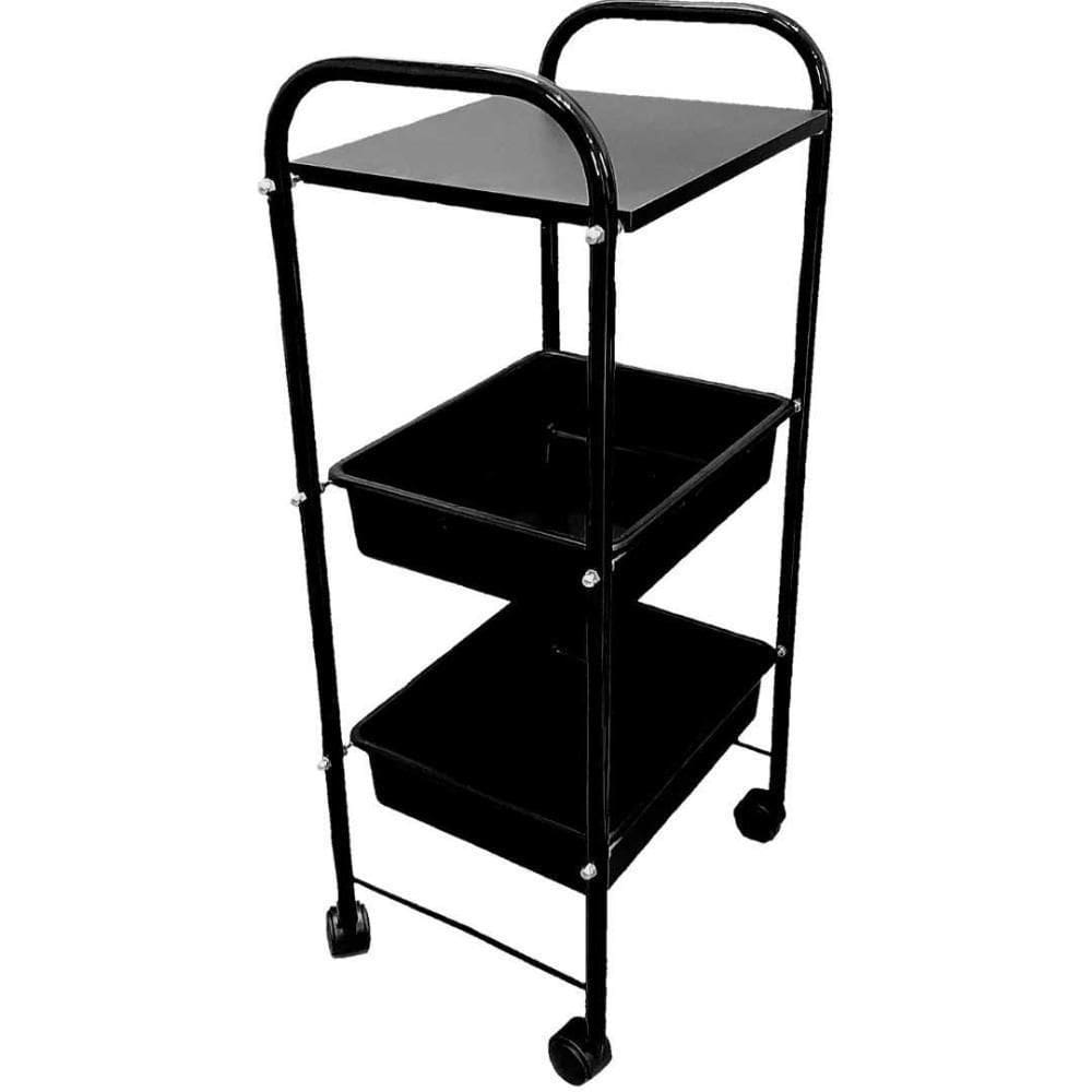 Carrinho Porta Esmalte Auxiliar Manicure 2 Bandejas