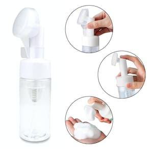 Frasco Pump Com Escovinha De Silicone Para Skin Care 120 Ml