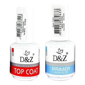 Kit Top Coat + Primer D&Z Unhas Gel Blindagem Dz Alongamento