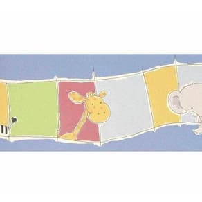 Faixa de Parede Safari Friends Infantil Colorido SF6927