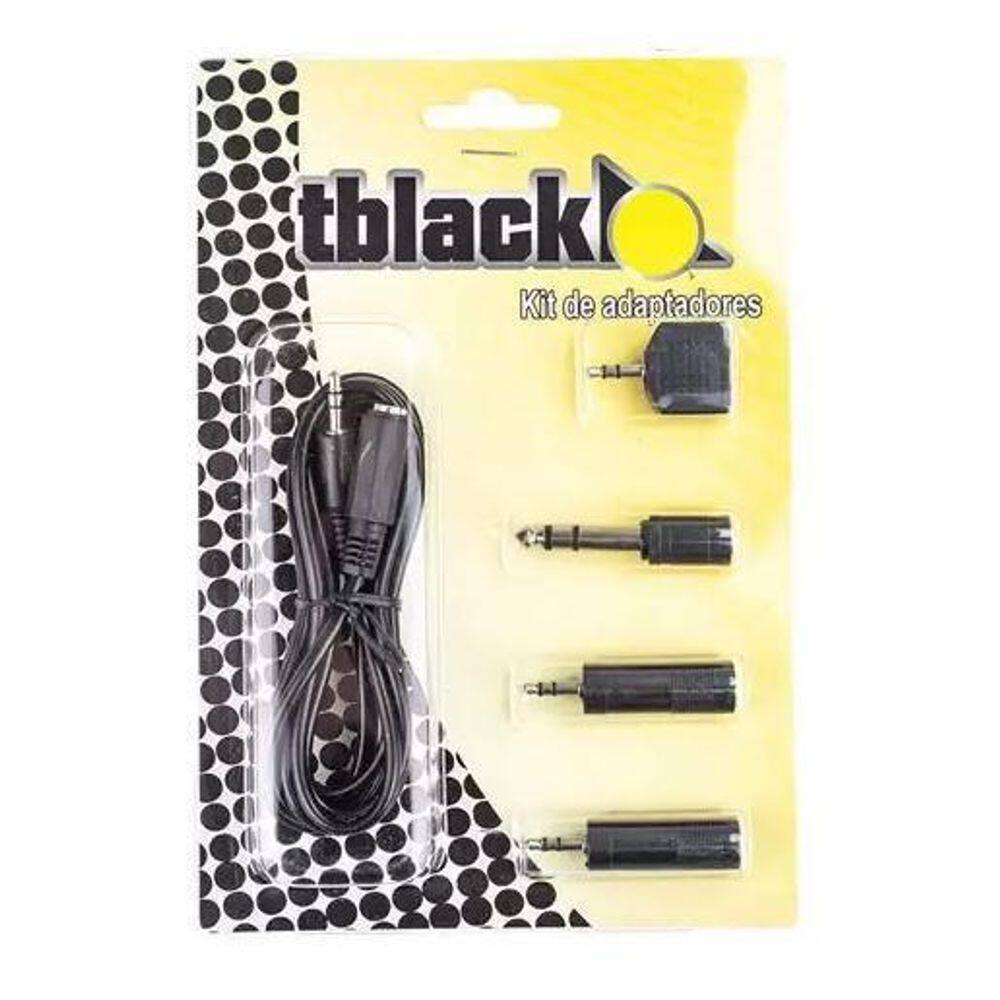 Kit De Adaptadores E Plugues De Áudio P2 / P10 Tblack