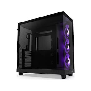 Gabinete Gamer NZXT H6 Flow RGB Mid Tower CC-H61FB-R1 Compacto Preto