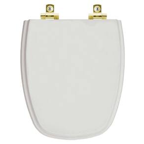 Assento Sanitário com Amortecedor Monte Carlo Cinza Real para vaso Deca com Ferragem Dourada