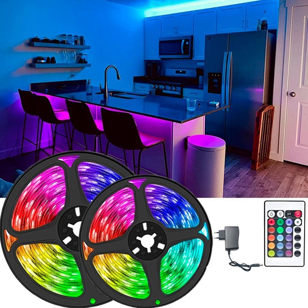 Fita Led 5050 Rgb Colorida 5m 16 Cores com Fonte e Controle
