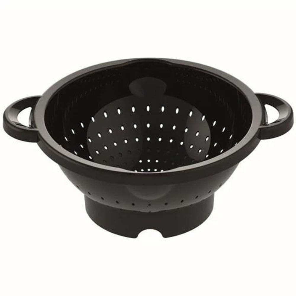 Escorredor De Massas Preto Com Alça Macarrão E Legumes