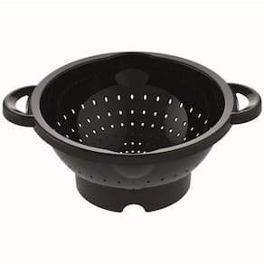 Escorredor De Massas Preto Com Alça Macarrão E Legumes