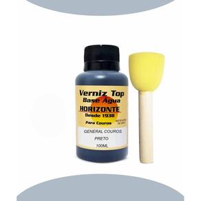 Graxa Preto Para Sapato Jaqueta, Verniz Top 100Ml+ Aplicador