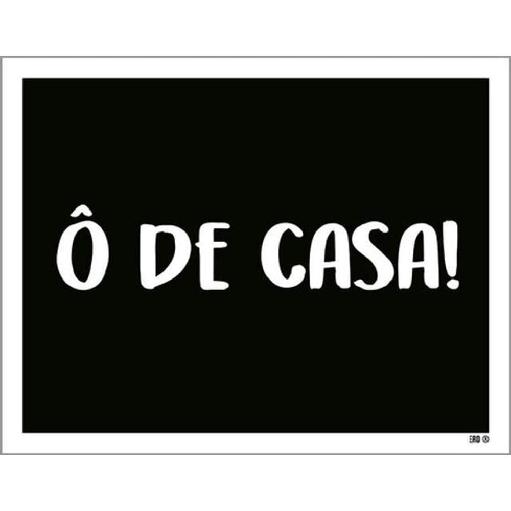Kit 10 Placas Ô De Casa 36X46