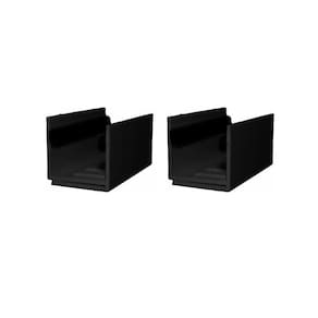 02 Guia U - Externo Ajustável Para Porta De Correr - Preto