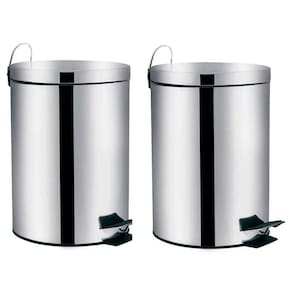 Kit 2 Lixeiras Cesto Lixo Inox Banheiro Cozinha 3Litros Mor