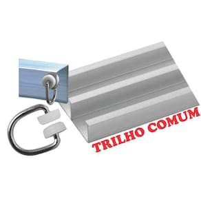 Cortina Madri Trilho Comum Tecido Semi Blackout 2,00M X