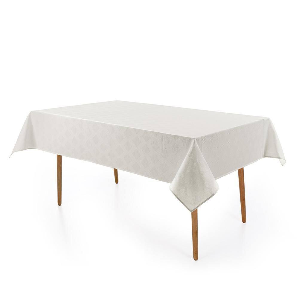 Toalha De Mesa Retangular 8 Lugares Zattar Branca Karsten