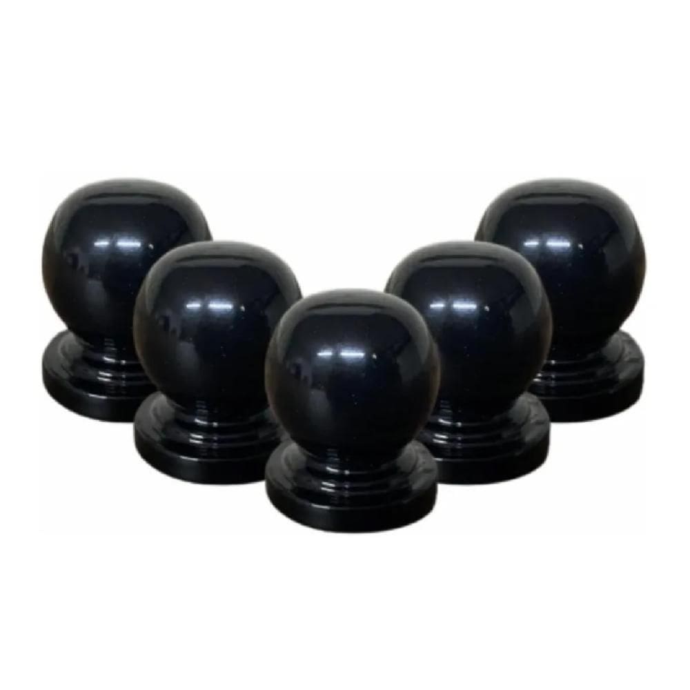 Kit 5 Puxador Ponto Para Móveis Bola 01 Furo Alumínio