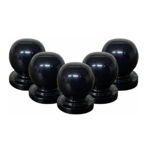 Kit 5 Puxador Ponto Para Móveis Bola 01 Furo Alumínio